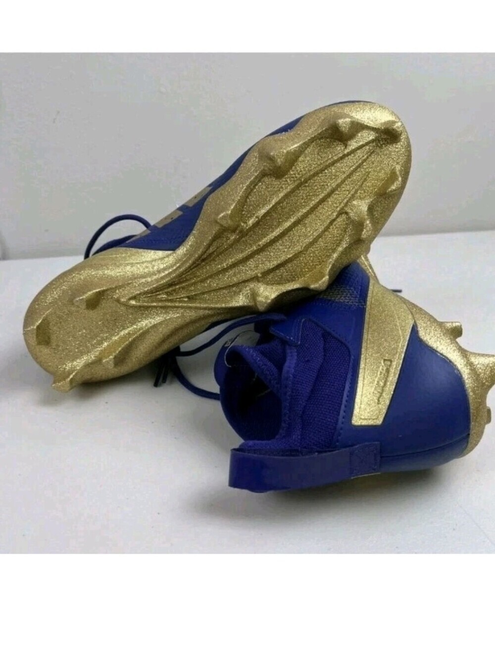 adidas SM Adizero Electric Vikings Blue Purple Gold Cleats JH5733 Size 16 - Picture 3 of 5